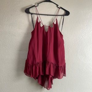 Twelfth street by Cynthia Vincent silk spaghetti strap tank top